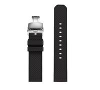 AJASMKLX Correa de reloj de caucho fluorado de 20x20 mm 22x22 mm for Tissot 1853 T116 PRC200 Fit for Casio Fit for Omega Fit for IWC Correa de reloj de liberación rápida Pulsera azul for hombres(Black