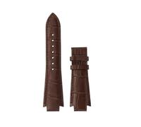 AJASMKLX Correa de reloj de cuero apta for Tissot 1853 T60, correa de reloj T60.1.513, convexa for hombres y mujeres, pulsera de 24 × 14mm (Marrón, sin hebilla)