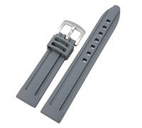 AJASMKLX Correa de reloj de goma de flúor 18mm 20 mm 22 mm 24mm Liberación rápida Relojes impermeables Respire las bandas de reemplazo Llegada Llegada(Gray-Silver Buckle,20mm)