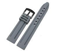 AJASMKLX Correa de reloj de goma de flúor 18mm 20 mm 22 mm 24mm Liberación rápida Relojes impermeables Respire las bandas de reemplazo Llegada Llegada(Gray-Black Buckle,18mm)
