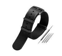 AJASMKLX Correa de reloj de lona de nailon for Seiko Fit for Rolex Fit for Black Water Ghost Correa universal Pulsera suave y transpirable a prueba de agua 20 mm 22 mm(A1-black bucke,20mm)