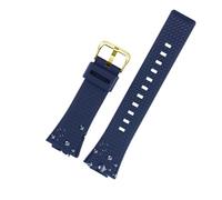 AJASMKLX Correa de reloj de silicona de 16mm for hombre, compatible for Casio Fit For G-SHOCK GA-110 GM-110GB GA-110 GA-100 GA-120, accesorios de correa de reloj de goma de resina y silicona(Blue gold