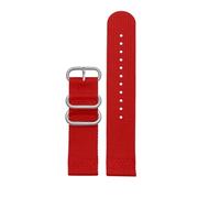 AJASMKLX Correa deportiva for reloj de nailon tejido, compatible for Samsung Galaxy Gear S3 S2 Classic Active 1/2, compatible for correa de tela Amazfit de 18mm, 24mm, 22mm y 20mm(Red-silver,24mm)
