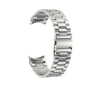 AJASMKLX Correa sin espacios for Samsung Fit for Galaxy Watch 6 Classic 43 mm 47 mm 4/5/6 40 mm 44 mm Banda Ajuste rápido Reloj de pulsera de acero inoxidable 5Pro 45(Silver,Galaxy Watch4 5 40mm)