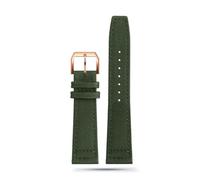 AJASMKLX Correas de nailon y cuero for hombre, correa de reloj compatible for Iwc Pilot Watch IW389101 Series 20mm 21mm 22mm(Green rose pin,22mm)