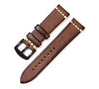 AJASMKLX Correas de reloj Vintage de cuero curtido vegetal, 18mm, 20mm, 22mm, 24mm, hebilla de acero de Color, correa de muñeca duradera hecha a mano(3,24mm)