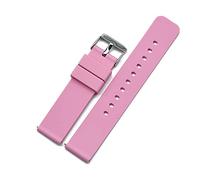 AJASMKLX Correas de silicona planas lisas 20 mm 22 mm ajuste for Huawei Fit for Samsung Galaxy Fit for Xiaomi Haylou Solar Watch Solar Buck Watch Sport Band(Rose,22mm)