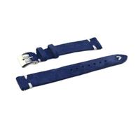 AJASMKLX Correas vintage de cuero Muñeca hecha a mano 18mm 20 mm 22 mm 24mm de reloj Accesorios de relojes azules(Blue-White Line,22mm)
