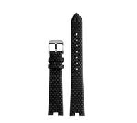 AJASMKLX Pulsera de 12MM y 14MM apta for reloj Gucci, correa apta for GC for mujer YA141.4 YA141505, correa de cuero for reloj, pulsera con ajuste de muesca(Black-silver,12mm)
