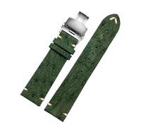 AJASMKLX Pulsera de 20 22 mm Apto for Rolex Apto for Seiko Negro Verde Apto for Water Ghost Apto for Tissot Apto for Omega Apto for correa de reloj de cuero de avestruz Correas de reloj for hombres y