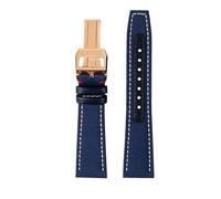 AJASMKLX Pulsera de 20 mm, 21 mm, 22 mm, apta for correa IWC, apta for piloto Little Prince Mark 18 IW377714/IW388101, panel de lona de nailon, correa de reloj for hombre de piel de vaca(A-blue-a-rose