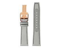 AJASMKLX Pulsera de 20 mm, 21 mm, 22 mm, apta for correa IWC, apta for piloto Little Prince Mark 18 IW377714/IW388101, panel de lona de nailon, correa de reloj for hombre de piel de vaca(A-grey-b-rose