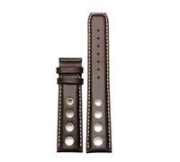 AJASMKLX Pulsera de cuero apta for Tissot 1853 Correa de reloj deportiva apta for carreras PRS516 T91 1853 Capa superior de piel de vaca 20 mm Apta for accesorios de correa chopin(Brown-a-no clasp)