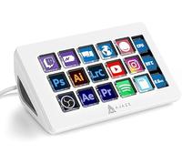 AJAZ AKP153 Studio Deck, Controlador de Stream, 15 Teclas Macro, Activa acciones en apps y Software como OBS, Twitch, Youtube y Otros, para Creadores de Contenido, Streaming, Gaming, Mac/PC, Blanco