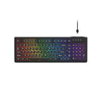Ajazz AF98 Teclado de membrana con cable, iluminación RGB, ergonómico, compatibilidad multisistema, teclas de bloqueo de color ABS para oficina de juegos, disparo rápido.