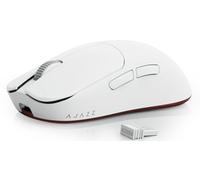 AJAZZ AJ099 SUPERLIGERO Ratón Inalámbrico para Juegos,Ultraligero(56g),Sensor Pixart PAW3311, 12000PPP,Cable 2,4 G/USB-C,6 Botones Programables,Battery Life de 200 Horas,para PC/MAC/PS4/XBOX - Blanco