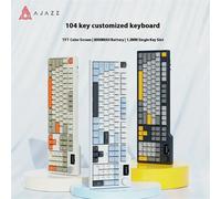 AJAZZ AK35I V3 Teclado Mecánico para Juegos con Cable, Intercambiable en Caliente, de Tamaño Completo, con Ejes Haiyan, Pantalla y Perilla, Conexión de Tres Modos, Placa FR4, LED RGB, 8000mAh wired bl