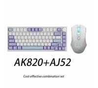 AJAZZ AK820 82 botones para enviar accesorios de computadora ratón AJ52, perilla de música ergonómica, interruptor de sal marina RGB DIY Purple 3060I set