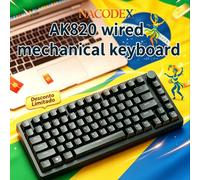 AJAZZ AK820 cableado con botones de volumen giratorios teclas intercambiables en caliente para teclados mecánicos de oficina y hogar AK820 wired