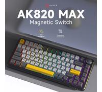AJAZZ AK820MAX HE teclado mecánico grabado lateral teclado con cable para juegos RGB retroiluminación DIY 82 teclas black