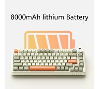 Teclado mecánico para juegos AJAZZ AK820 Pro 75%: modo triple, montado en junta, retroiluminación grayish yellow