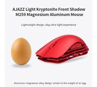 AJAZZ M259 Ratón inalámbrico Bluetooth para juegos Ratón ergonómico de aluminio y magnesio, Negro
