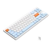 AJAZZ Teclado mecánico AKL680, Teclado inalámbrico de Perfil bajo 68%, Teclado para Juegos ultradelgado con combinación de Colores, Modo Dual Bluetooth 5.0 y 2.4G, Anti-Fantasma para PC Mac Laptop
