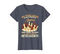 Ajedrecista No Pasa Nada Si No Te Gusta El Ajedrez Camiseta, Mujer, Azul Jaspeado, L