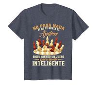 Ajedrecista No Pasa Nada Si No Te Gusta El Ajedrez Camiseta, Niños, Azul Jaspeado, 8 años