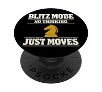 Ajedrez Blitz Jugador Velocidad Ajedrez Reloj Ajedrez Jugar AJ PopSockets PopGrip Adhesivo