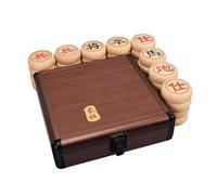 ajedrez Chino, Juego de ajedrez Chino de Viaje de Madera de Haya con Tablero de Cuero y Caja de Aluminio, Varios tamaños for 2 Jugadores.(5.8cm/2.3in)