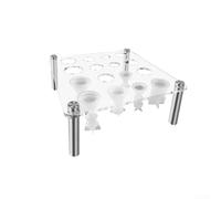 Ajedrez cuadrado acrílico para soporte de molde para proyectos de arte de resina 17 x 17 x 8 cm, soporte transparente con 4 pines de fijación para estabilidad