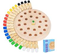 Ajedrez de Memoria de Madera, Ajedres de Juguetes Memoria Montessori, Juego Memoria Interacción Entre Padres e Hijos, Juguetes Cognitivos de Color para Niños