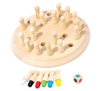 Ajedrez de Memoria Juguete Educativo Montessori Juguetes a Partir de 4 años Montessori Juego de Mesa de Madera Juegos para niños para Mejorar la Memoria y la percepción del Color