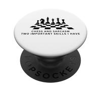 Ajedrez Divertido Jugador de Ajedrez y SAR PopSockets PopGrip Adhesivo
