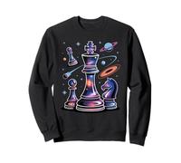 Ajedrez Galaxia Rey Caballo Peón Espacio Planetas Estrellas Sudadera