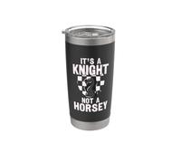 Ajedrez. It's a Knight not a Horsey. Divertido Vaso térmico de acero inoxidable de doble pared