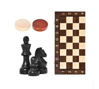 ajedrez Juego de Mesa de Madera Plegable 3 en 1, con ajedrez, Damas y Backgammon, for Adultos y niños, Ideal for Viajes y Almacenamiento Familiar. magnetico(Large A)