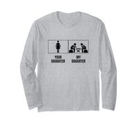 Ajedrez Jugador Tu Hija Mi Hija Hermano Divertido A Manga Larga