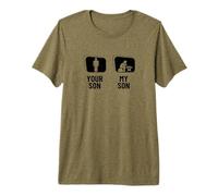 Ajedrez Jugador Tu Hijo Mi Hijo Papá Mamá Divertido AJ Camiseta Premium