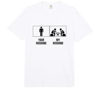 Ajedrez Jugador Tu Marido Mi Esposo Esposa Divertido Ajedrez Comfort Colors Adult Heavyweight T-Shirt