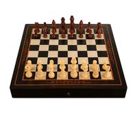 ajedrez madera Juego de ajedrez magnético con pieza y cajones de almacenamiento integrados. Fácil de transportar. Juego de mesa familiar for principiantes, adultos y niños. plegable(11.8*11.8*1.8in)