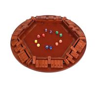 ajedrez Madera Juego de Dados Shut The Box for Adultos y niños, clásico Tablero de Madera, Juegos de matemáticas for Aula, hogar, Fiesta o Pub, de 2 a 6 Jugadores. Plegable(Bruin)