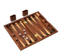 ajedrez Madera Juego de Mesa de Backgammon de Madera for Adultos y niños, clásico Juego de Estrategia de Mesa con Piezas de Juego y Accesorios. Plegable(17inch)