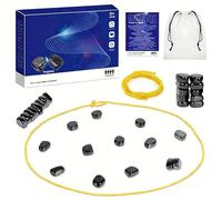 Ajedrez Magnético de Juegos, Nuevo Juego Multijugador Portátil 2026 con 20 Piedras Texturizadas y Cuerda, Juegos Educativos de Damas Portátiles para Niños y Adultos, Conjunto Familiar