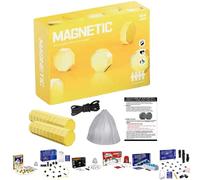 Ajedrez Magnético Portátil para Viajes y Camping con Piedras Magnéticas - Incluye Juego de Rompecabezas de Formas Geométricas Juego de Mesa Educativo de Estrategia y Damas para Niños de 9 a 14 Años