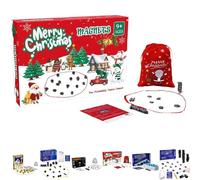 Ajedrez Magnético Portátil para Viajes y Camping con Piedras Magnéticas - Incluye Juego de Rompecabezas de Formas Geométricas Juego de Mesa Educativo de Estrategia y Damas para Niños de 9 a 14 Años