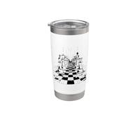Ajedrez Mente Gráfica Deportes Vaso térmico de acero inoxidable de doble pared