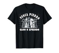Ajedrez Nunca Pierdo Gano O Aprendo Frase Divertido Camiseta