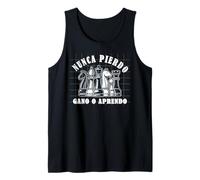 Ajedrez Nunca Pierdo Gano O Aprendo Frase Divertido Camiseta sin Mangas